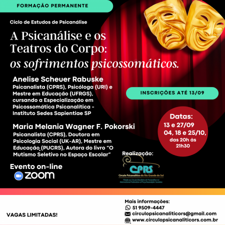 On-line: A psicanálise e os teatros do corpo: os sofrimentos psicossomáticos