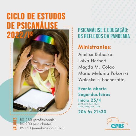 Psicanálise e Educação: os reflexos da pandemia (on-line)